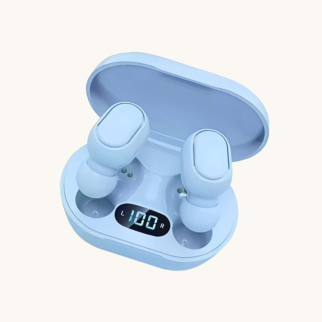 Button-controlled wireless in-ear headphones with LED power display, long battery life, low-latency wireless earbuds, suitable for daily use, commuting, sports, etc., compatible with multiple devices, the first choice for per