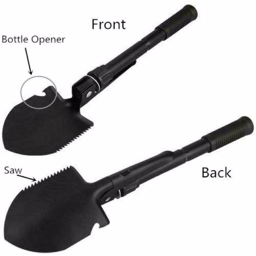 Multifunction Portable Mini Folding Shovel Outdoor Camping Spade Compass UK