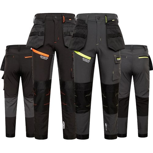 MEN'S SOFTSHELL WORKWEAR TROUSERS - AV061-0