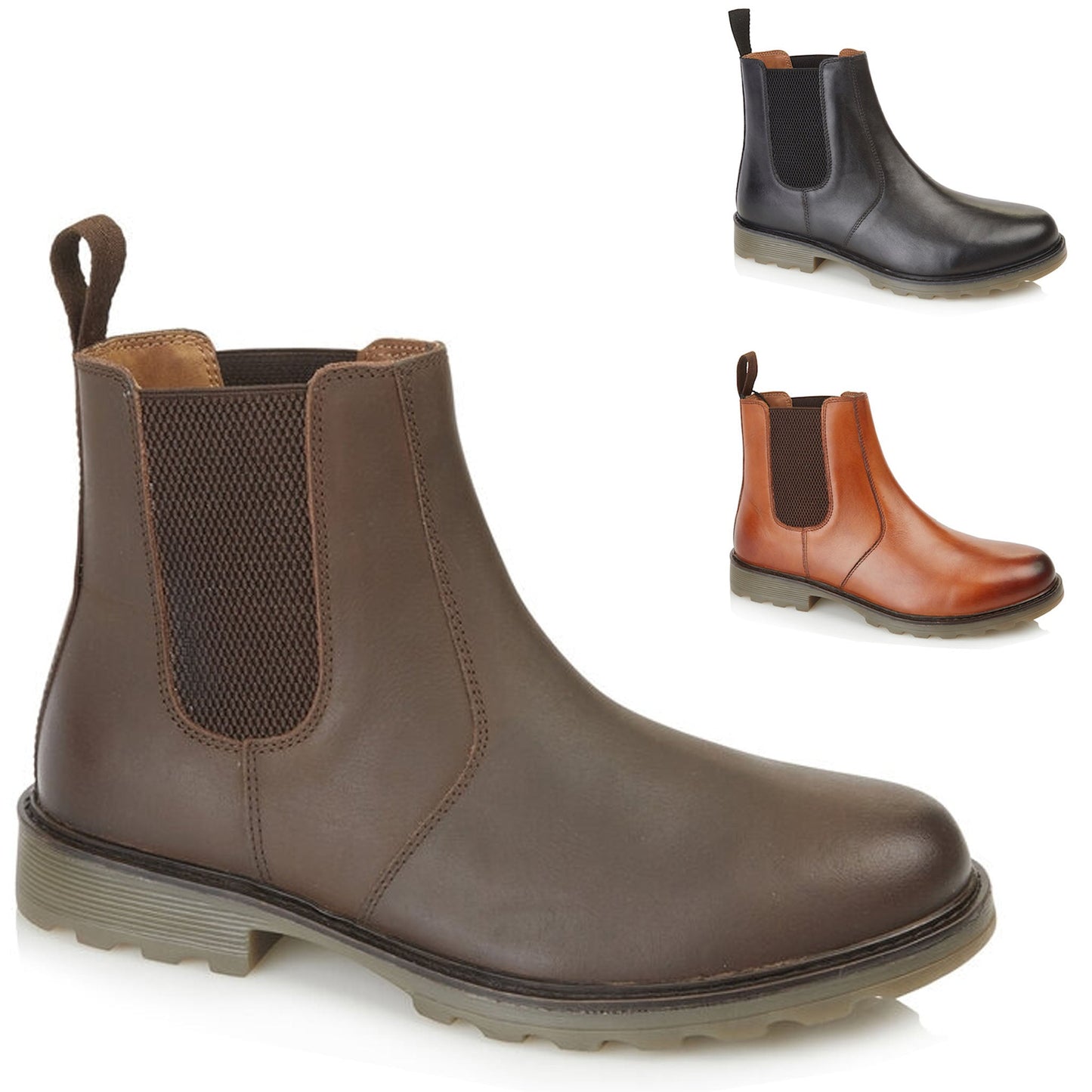 Mens Galway Leather Chelsea Boots-3