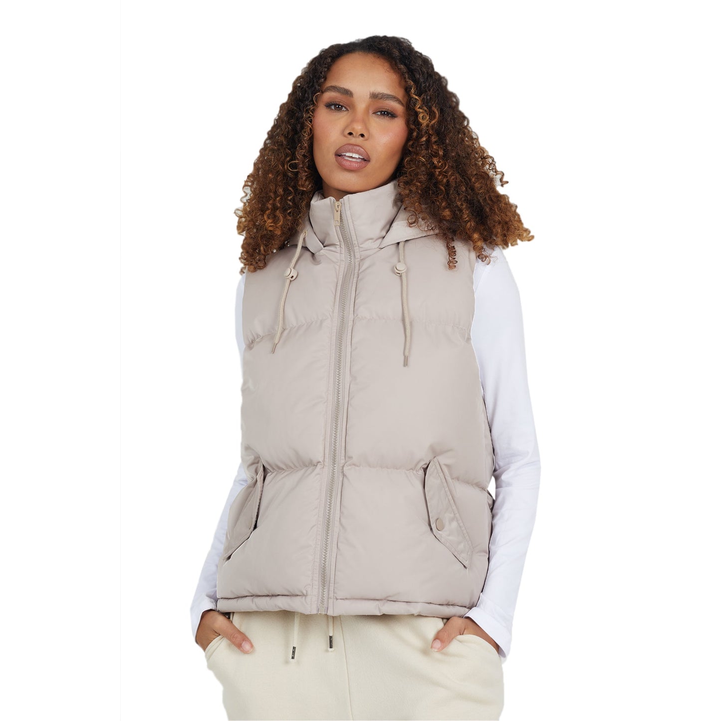 Ladies Brave Soul CELLOGIL Padded Short Length Gilet-4