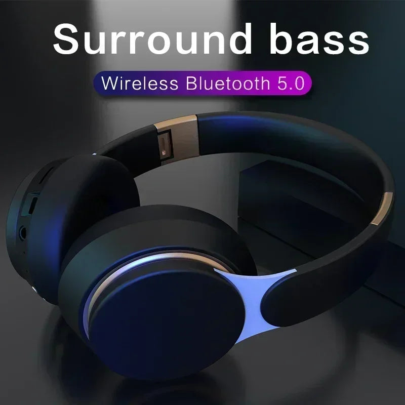 07S Wireless Headphones Foldable Adjustable Stereo Gaming Earphone Bluetooth+TF Play+3.5mm AUX 3 Modes HIFI Heavy Bass Headsets