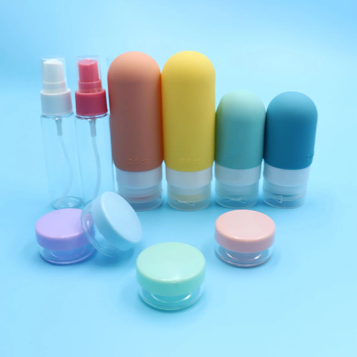 17 Pack Leak Proof Travel Bottle Set Made Of Silicone - TSA-Approved Containers For Toiletries And Conditioner