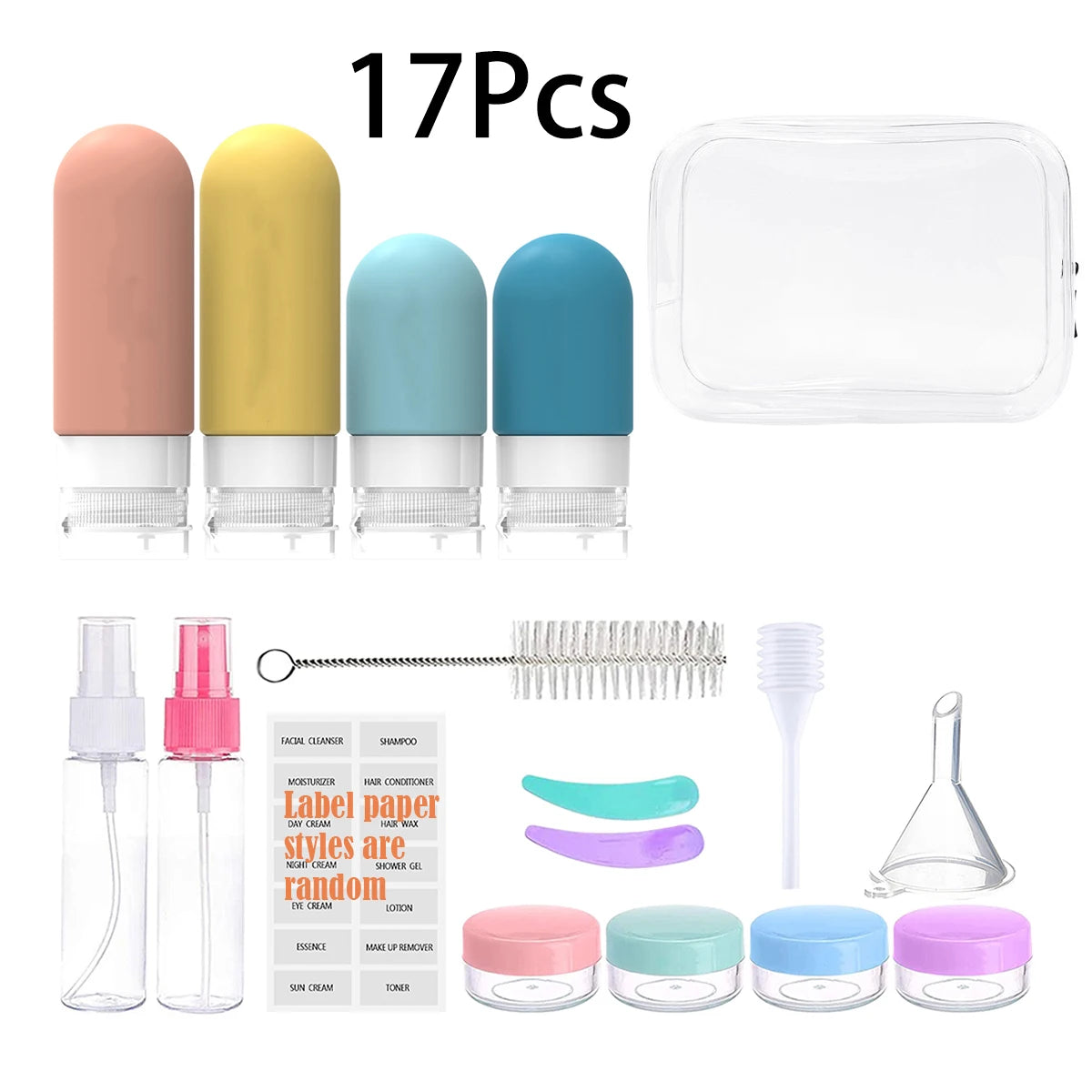 16 Pack Leak Proof Travel Bottle Set Made Of Silicone - TSA-Approved Containers For Toiletries And Conditioner