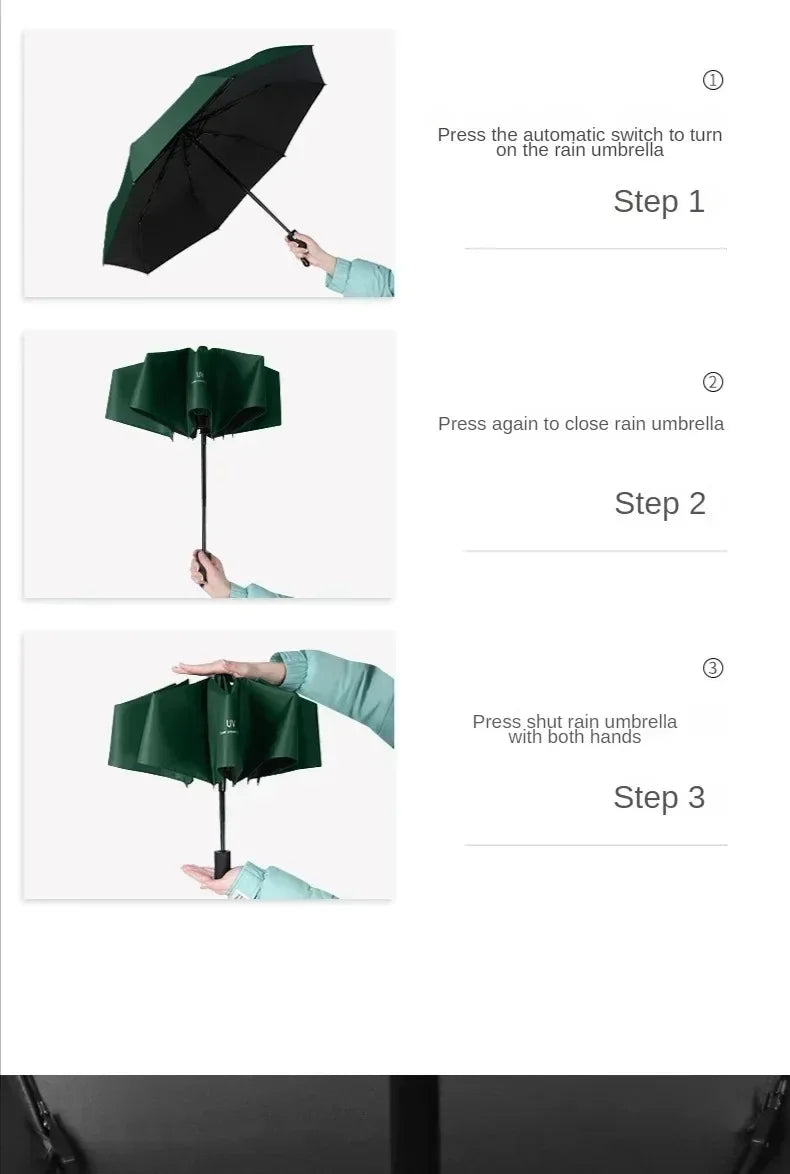 Mini Folding Automatic Umbrella Anti UV Rain Sun Umbrella Fashion Portable Windproof Light Women Men Children Parasol Umbrella