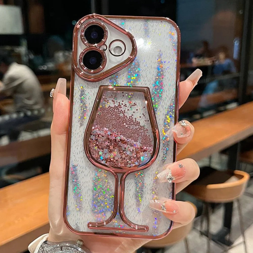 Glitter Quicksand Soft Back Phone Case For iPhone 16 15 14 13 12 Pro Max 16 Plus 11 Luxury Plating Lens Protective Cover Capa