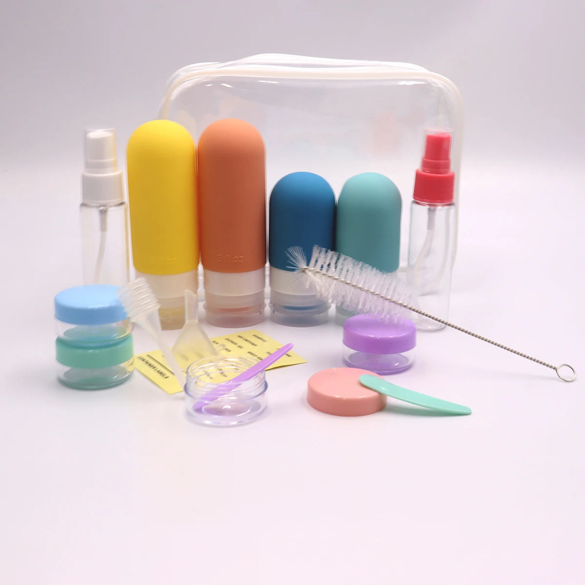 17 Pack Leak Proof Travel Bottle Set Made Of Silicone - TSA-Approved Containers For Toiletries And Conditioner