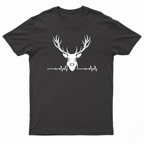 Adults Stag ECG Logo Printed T-Shirt-2