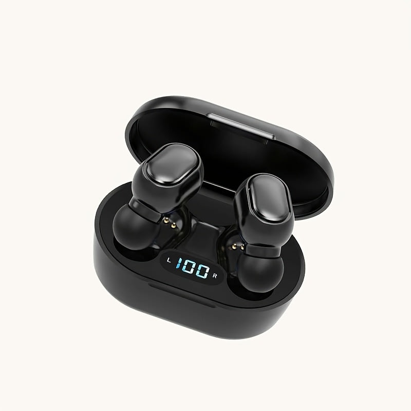 Button-controlled wireless in-ear headphones with LED power display, long battery life, low-latency wireless earbuds, suitable for daily use, commuting, sports, etc., compatible with multiple devices, the first choice for per