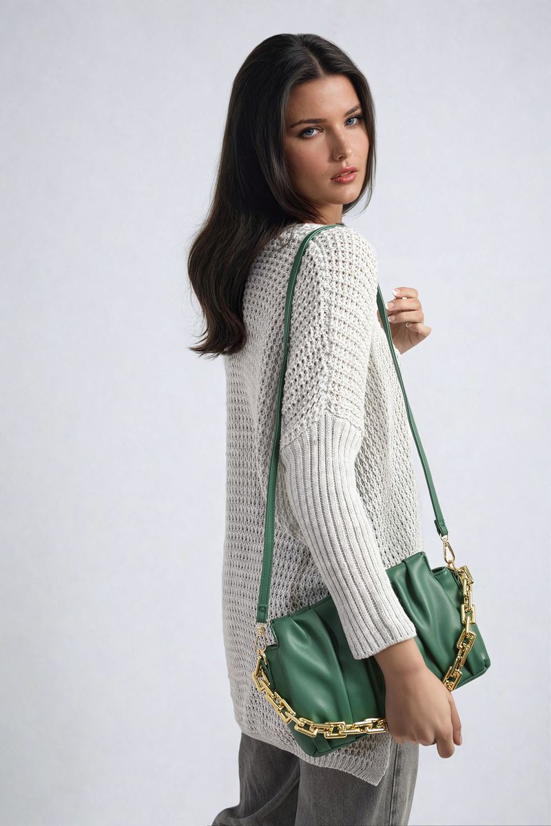 Long Back Knitted Long Sleeve Jumper-4