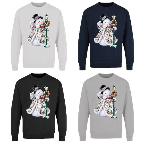 Adults Xmas Printed Sweatshirt - Snowman-0